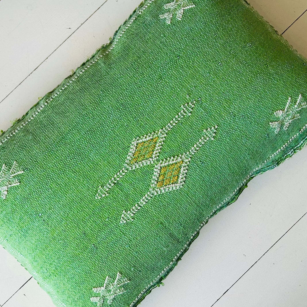 Cactus Silk Cushion (Lime) - Mashi Moosh