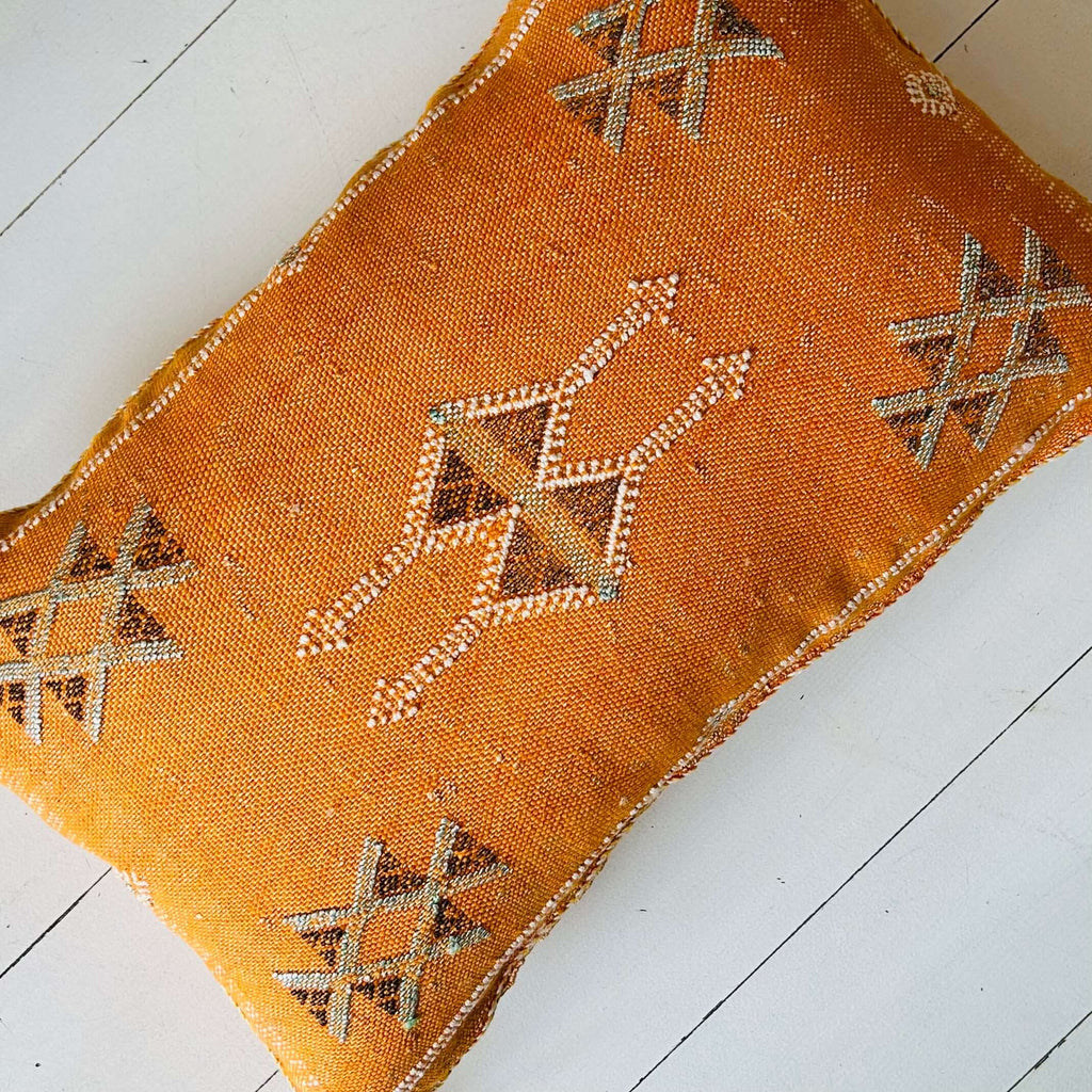 Cactus Silk Cushion (Orange Crush)