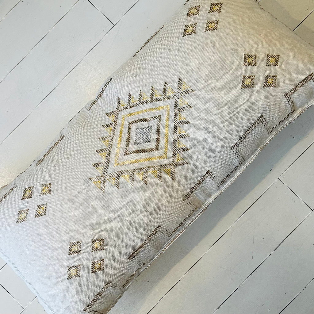 Cactus Silk Cushion (Ecru)