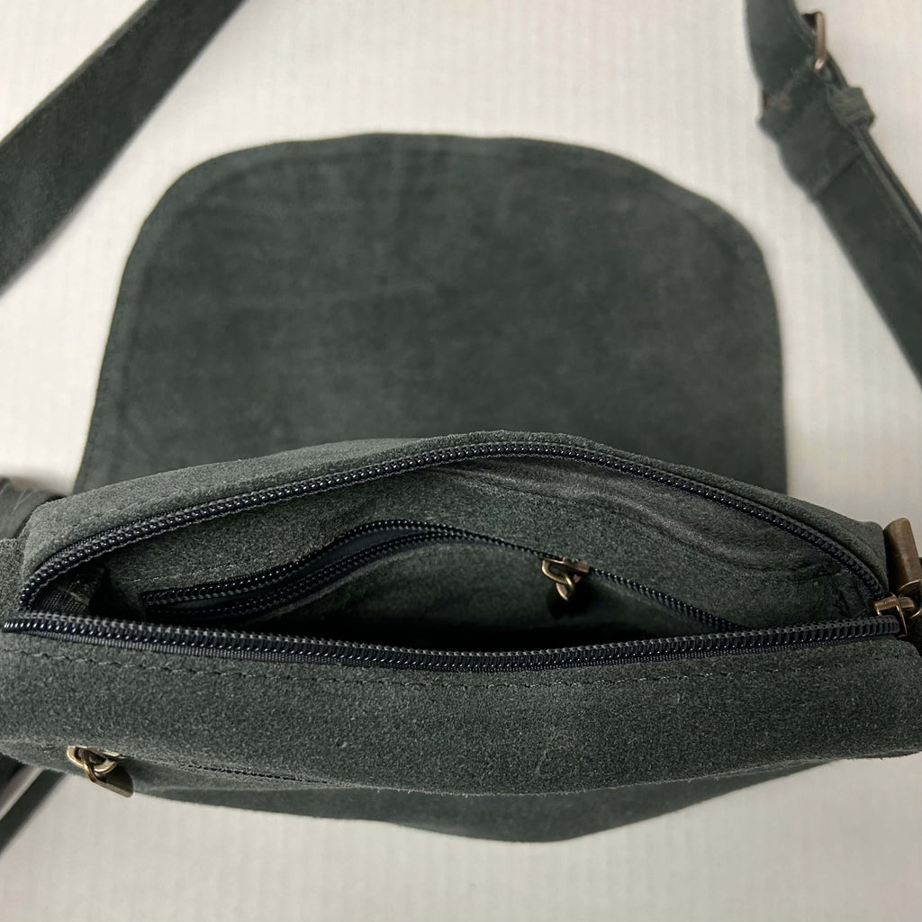 Suede Crossbody Bag