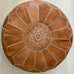 Embroidered Moroccan Pouffe - Desert Sand - Mashi Moosh