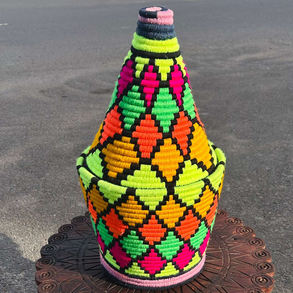 Woven Basket with Lid - Mashi Moosh