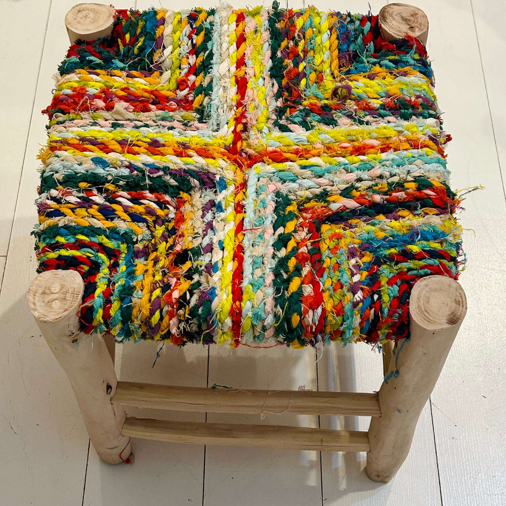 Stool 12” (Boucherouite)#1 - Mashi Moosh