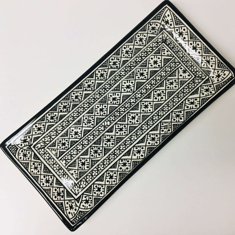 Fassi Long Serving Dish - Black - Mashi Moosh