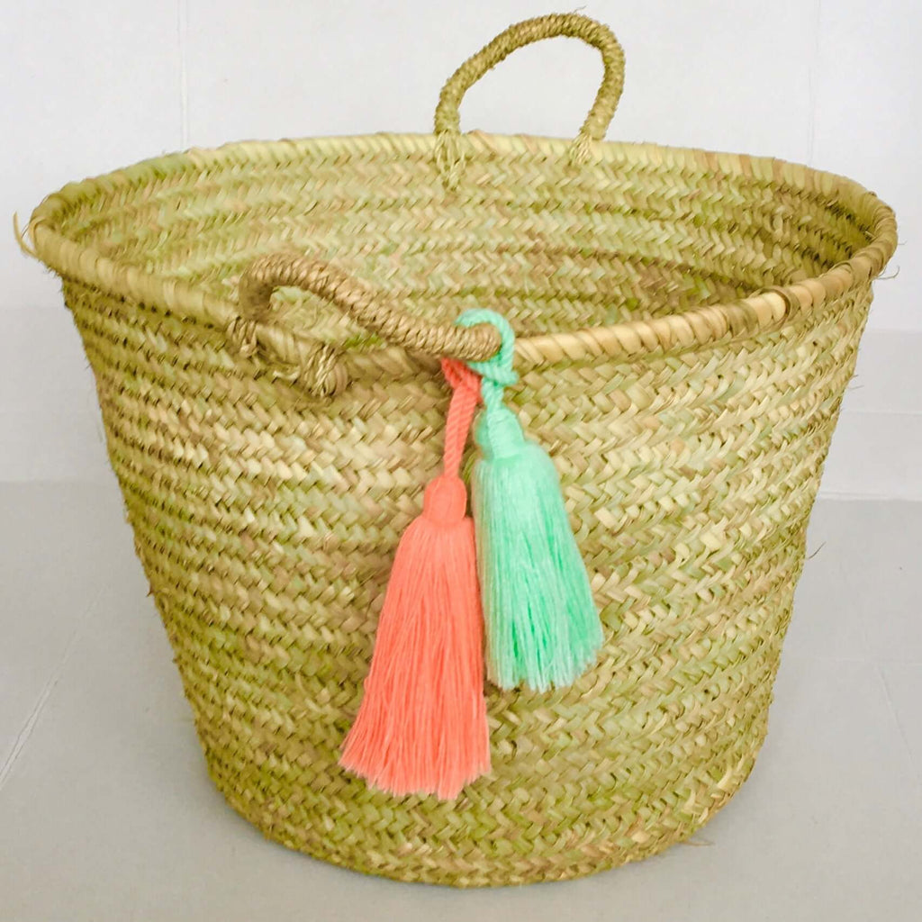 Market Tassel Basket Market Basket - Mashi Moosh