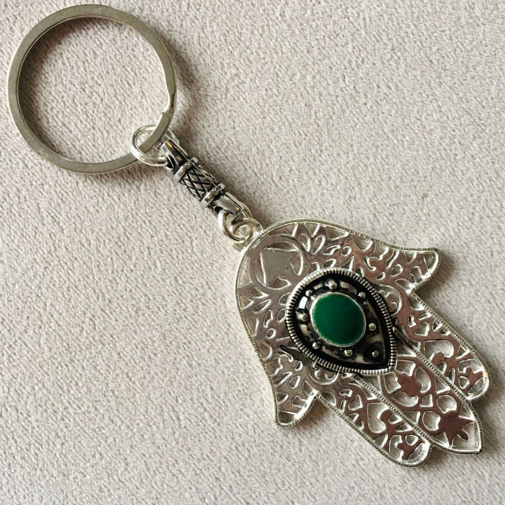 Moroccan Keychain (Hamsa Hand - 4) Keychain - Mashi Moosh