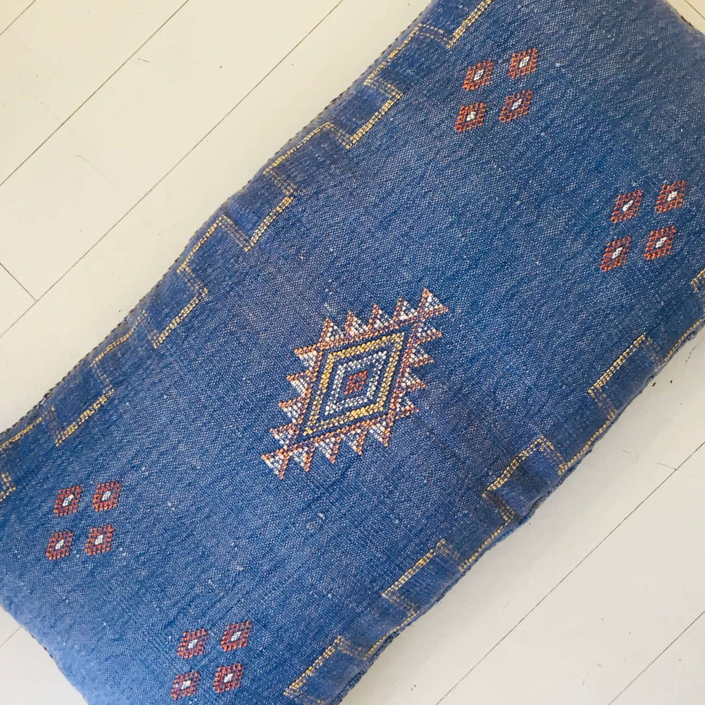 Cactus Silk Cushion (Denim) - Mashi Moosh