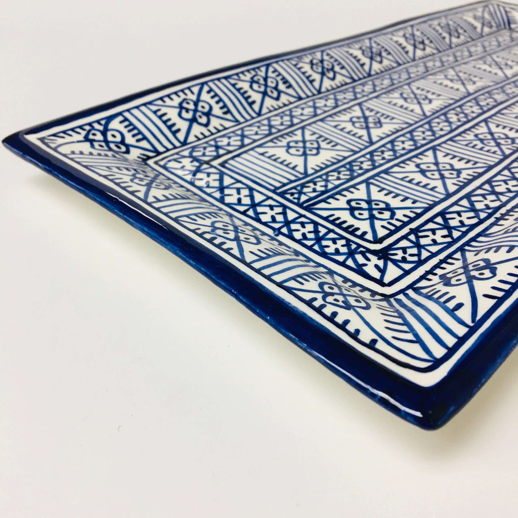 Fassi Long Serving Dish - Blue - Mashi Moosh