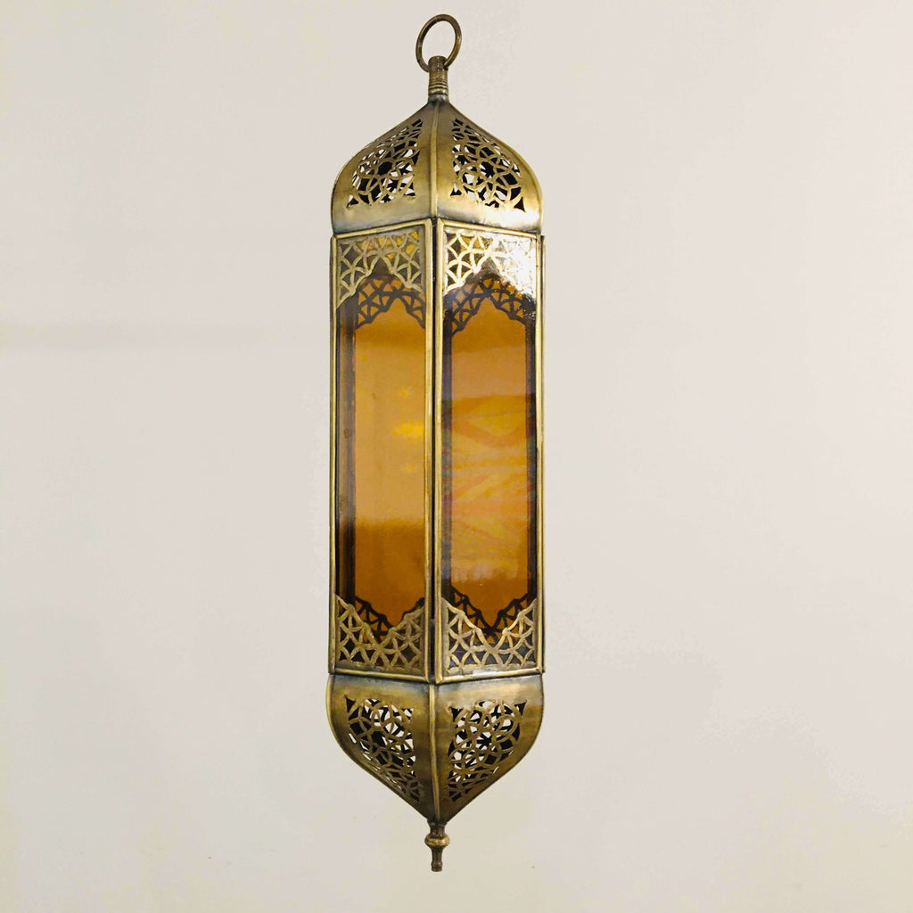 Marrakech Lantern - Hexagon (Amber) - Mashi Moosh