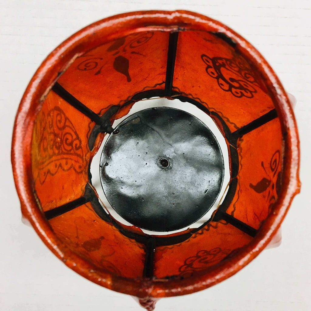 Henna Leather Candle Lantern - Mashi Moosh