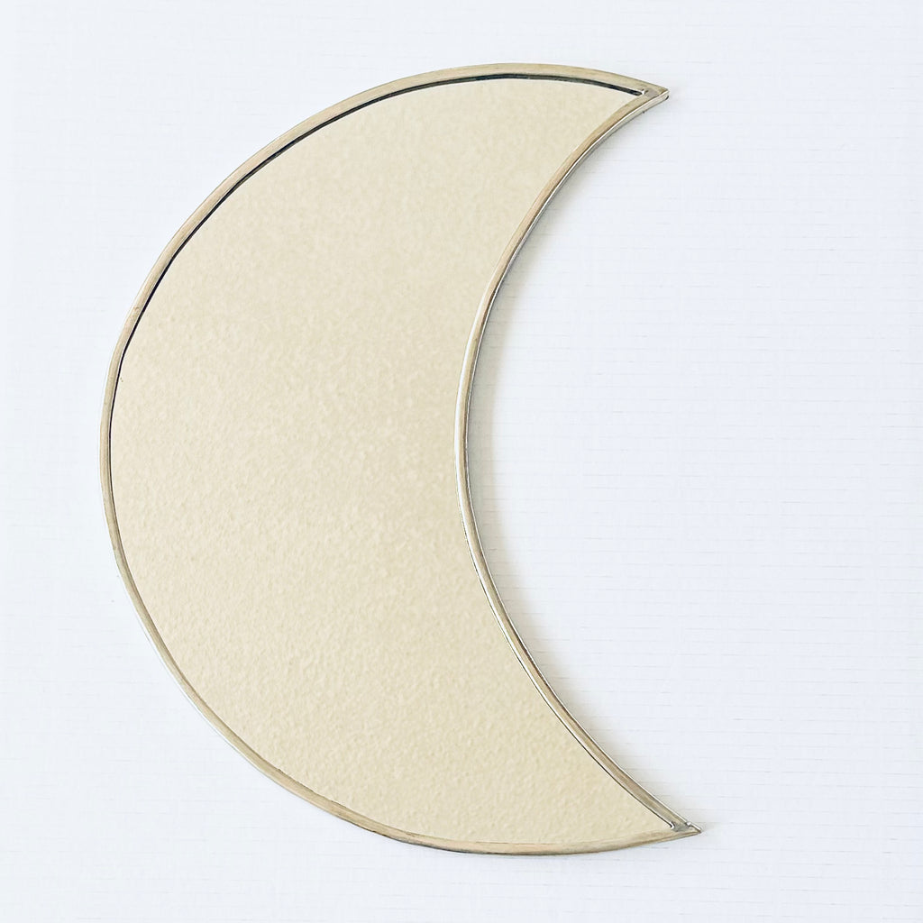 Crescent Moon Mirror - Silver - Mashi Moosh
