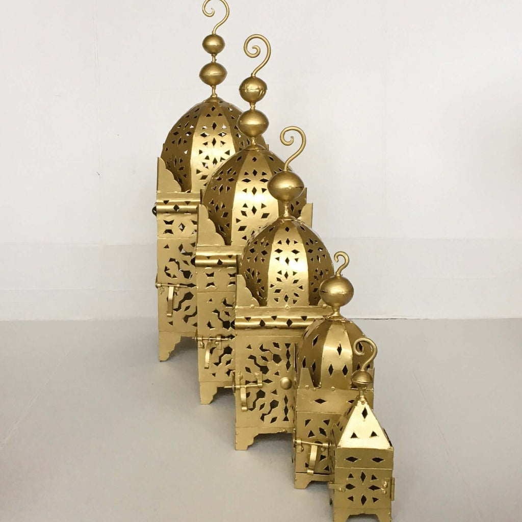 Moroccan Koutoubia Lantern - Gold Lantern - Mashi Moosh