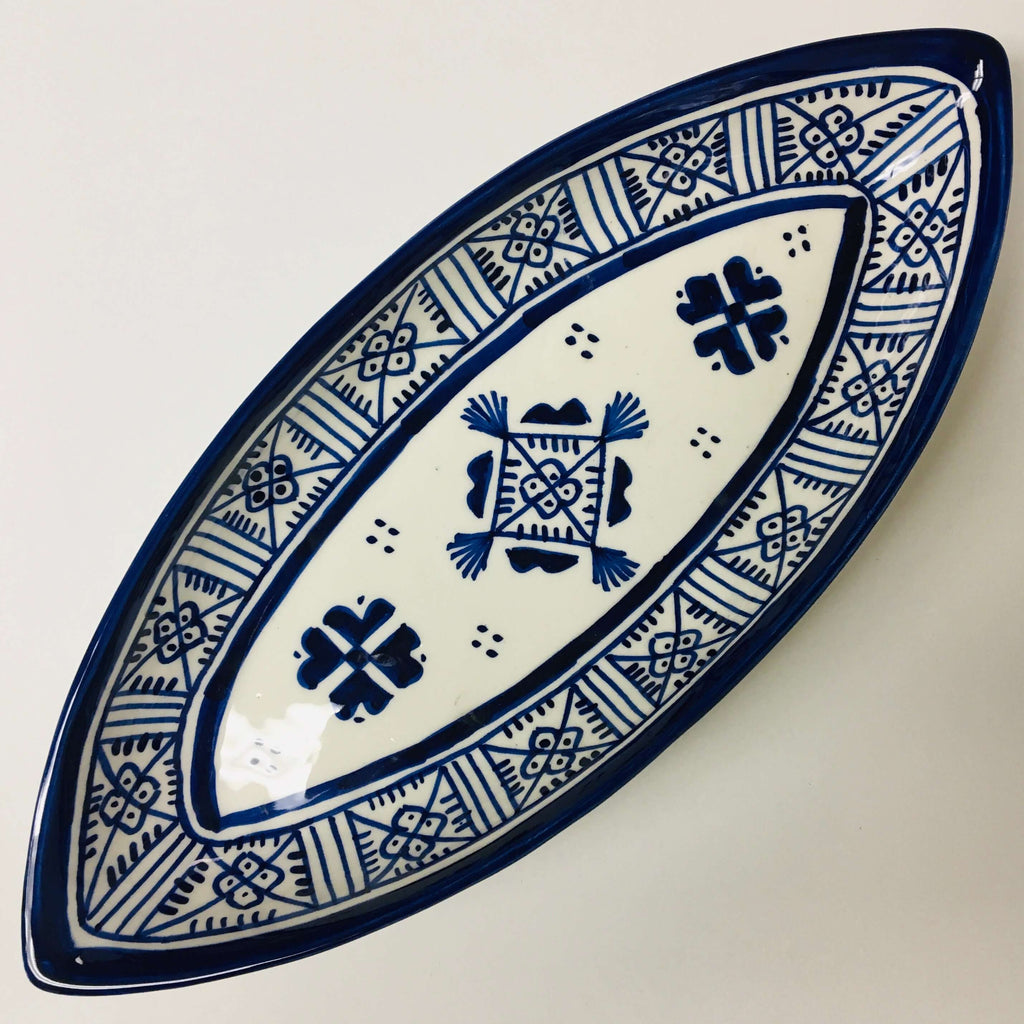 Fassi Oblong Serving Dish - Blue - Mashi Moosh