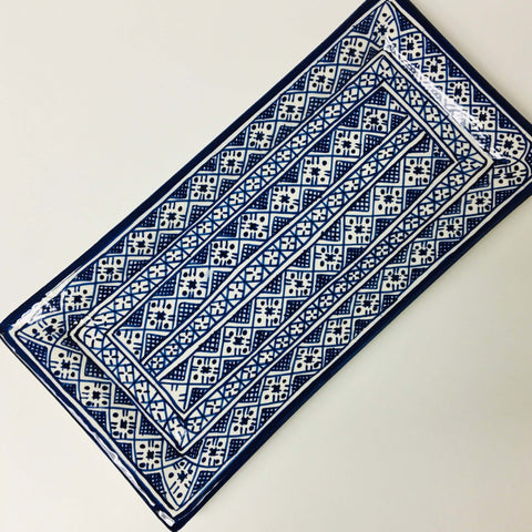 Fassi Long Serving Dish - Blue - Mashi Moosh