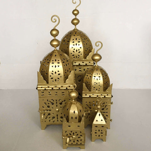 Moroccan Koutoubia Lantern - Gold Lantern - Mashi Moosh
