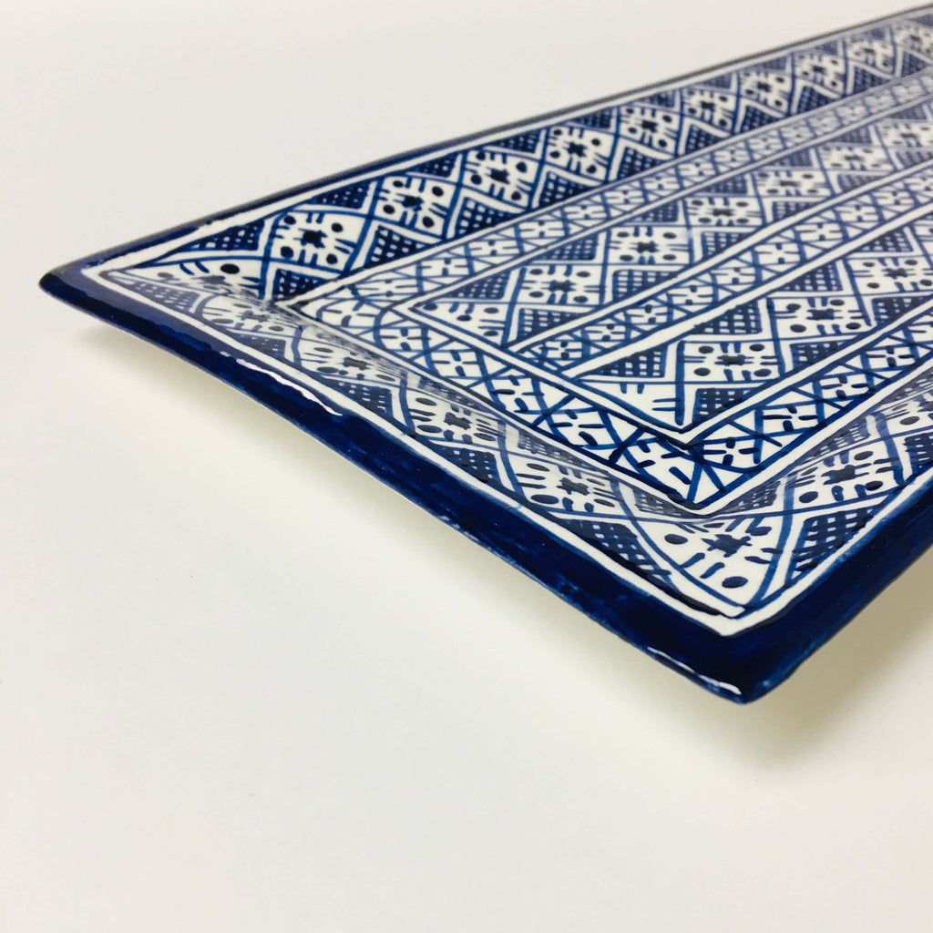 Fassi Long Serving Dish - Blue - Mashi Moosh