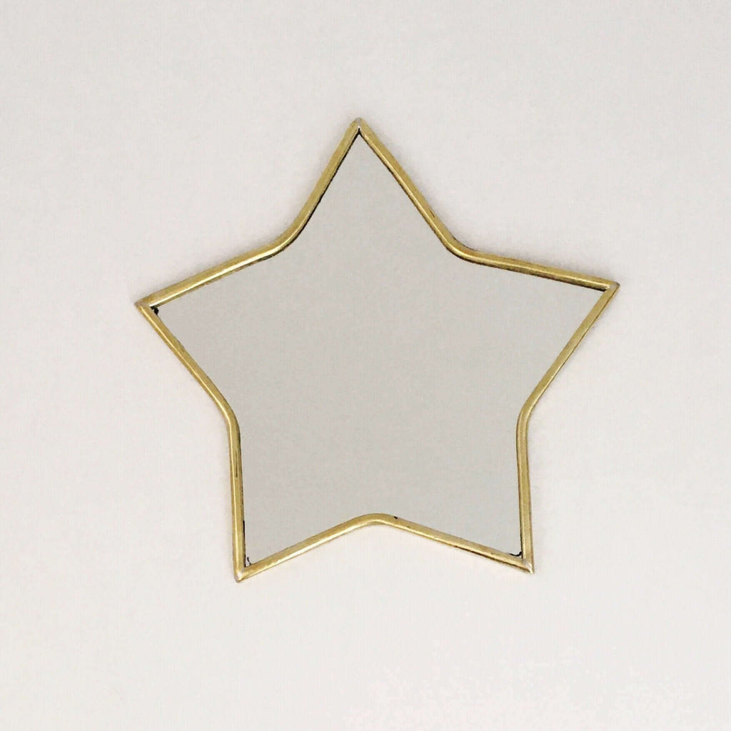 Moroccan Star Mirror (Brass) Mirror - Mashi Moosh