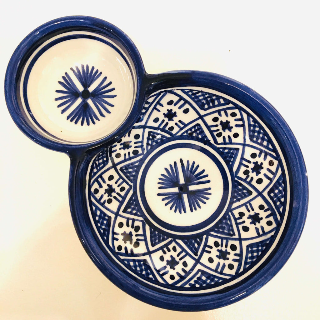 Fassi Olive Dish Bowl - Blue - Mashi Moosh