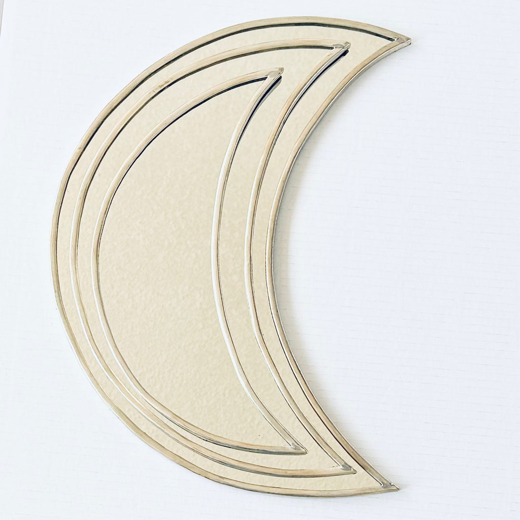 Crescent Moon Mirror - Silver - Mashi Moosh