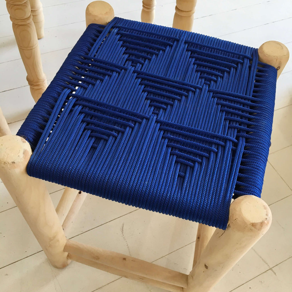 Stool - Nylon Rope (Majorelle Blue) - Mashi Moosh