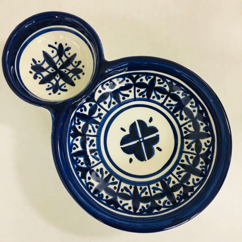 Fassi Olive Dish Bowl - Blue - Mashi Moosh