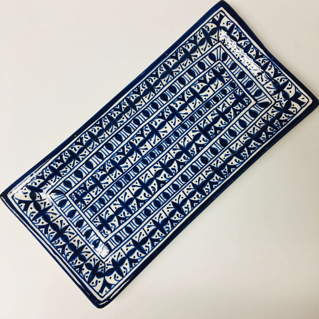 Fassi Long Serving Dish - Blue - Mashi Moosh