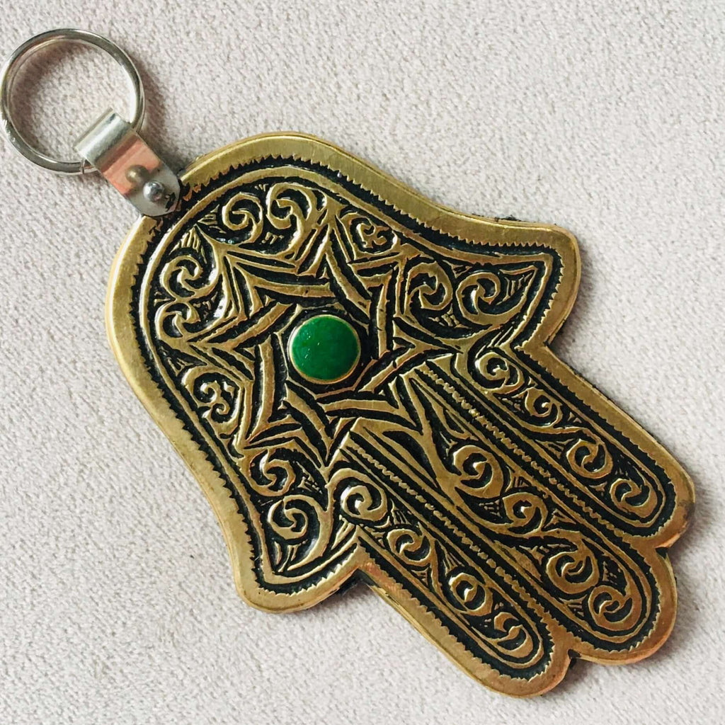Hamsa Hand - Brass Wall Hanging - Mashi Moosh