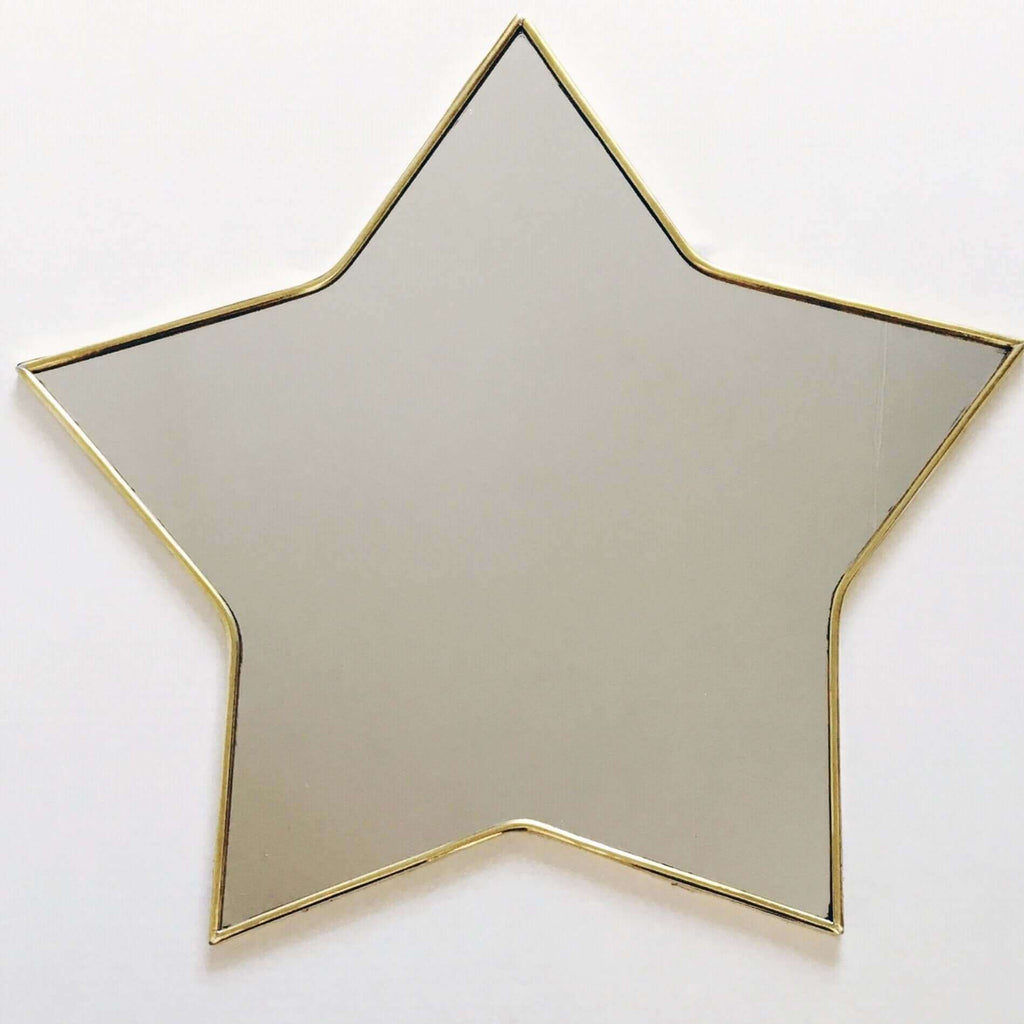 Moroccan Star Mirror (Brass) Mirror - Mashi Moosh
