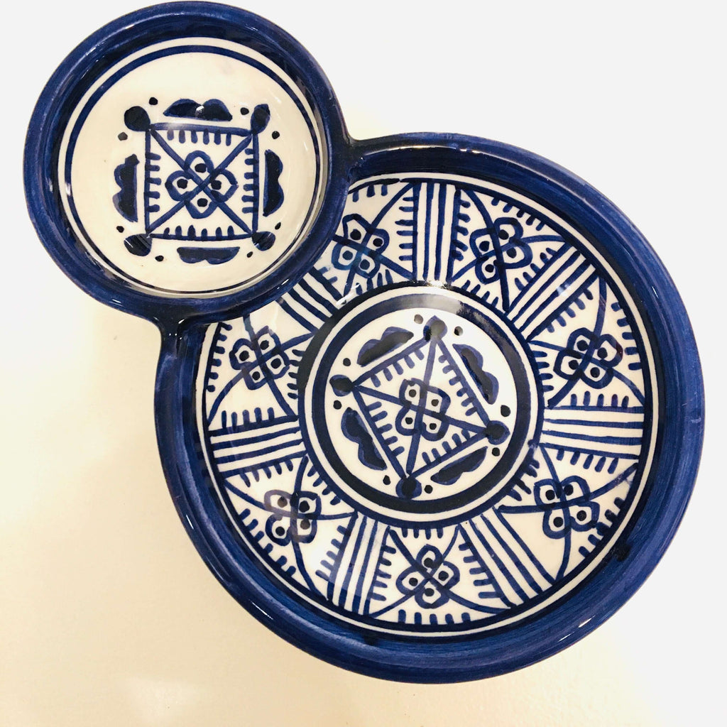 Fassi Olive Dish Bowl - Blue - Mashi Moosh