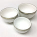 Silver Rimmed Bowl - White Bowl - Mashi Moosh