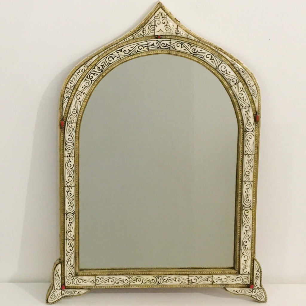 Moroccan Camel Bone Mirror - Mashi Moosh