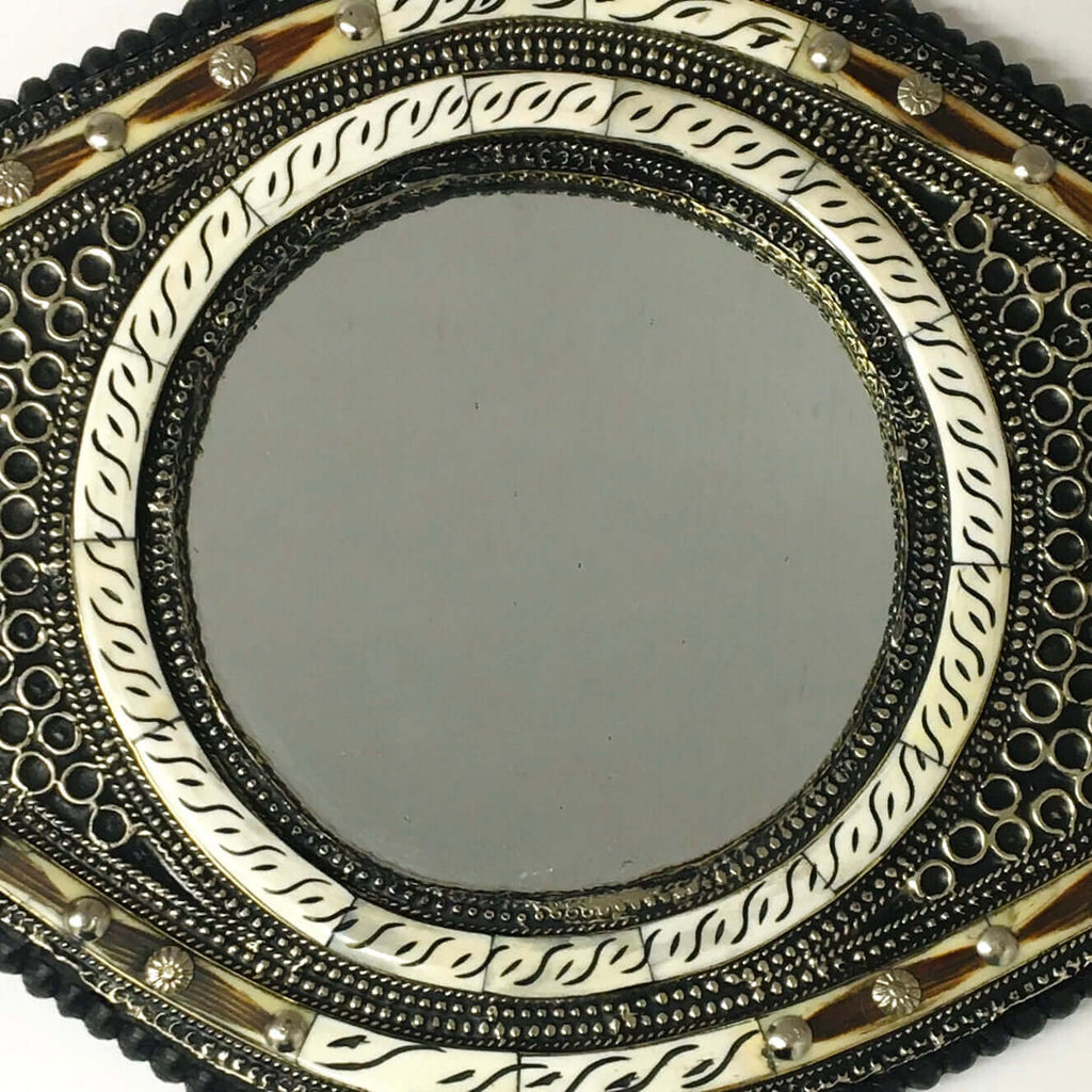 Protective Eye Moroccan Camel Bone Mirror- Mashi Moosh
