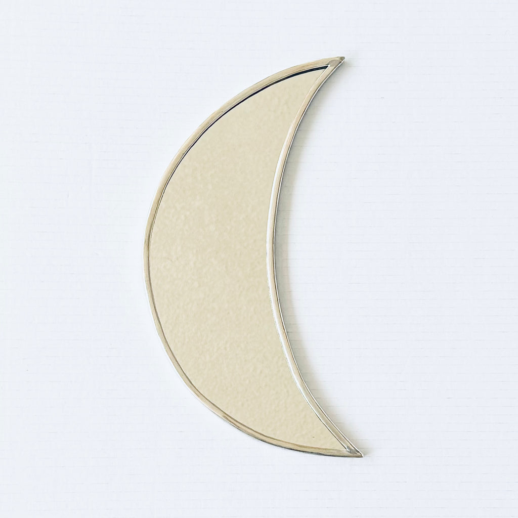 Crescent Moon Mirror - Silver - Mashi Moosh