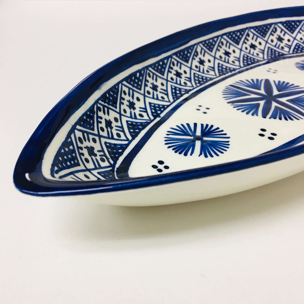 Fassi Oblong Serving Dish - Blue - Mashi Moosh