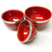 Silver Rimmed Bowl - Berry Red Bowl - Mashi Moosh