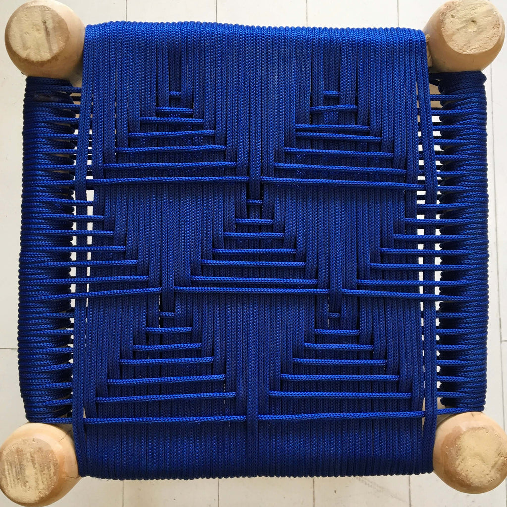 Stool - Nylon Rope (Majorelle Blue) - Mashi Moosh