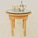 Berber Round Table with Aluminum Tray - Mashi Moosh