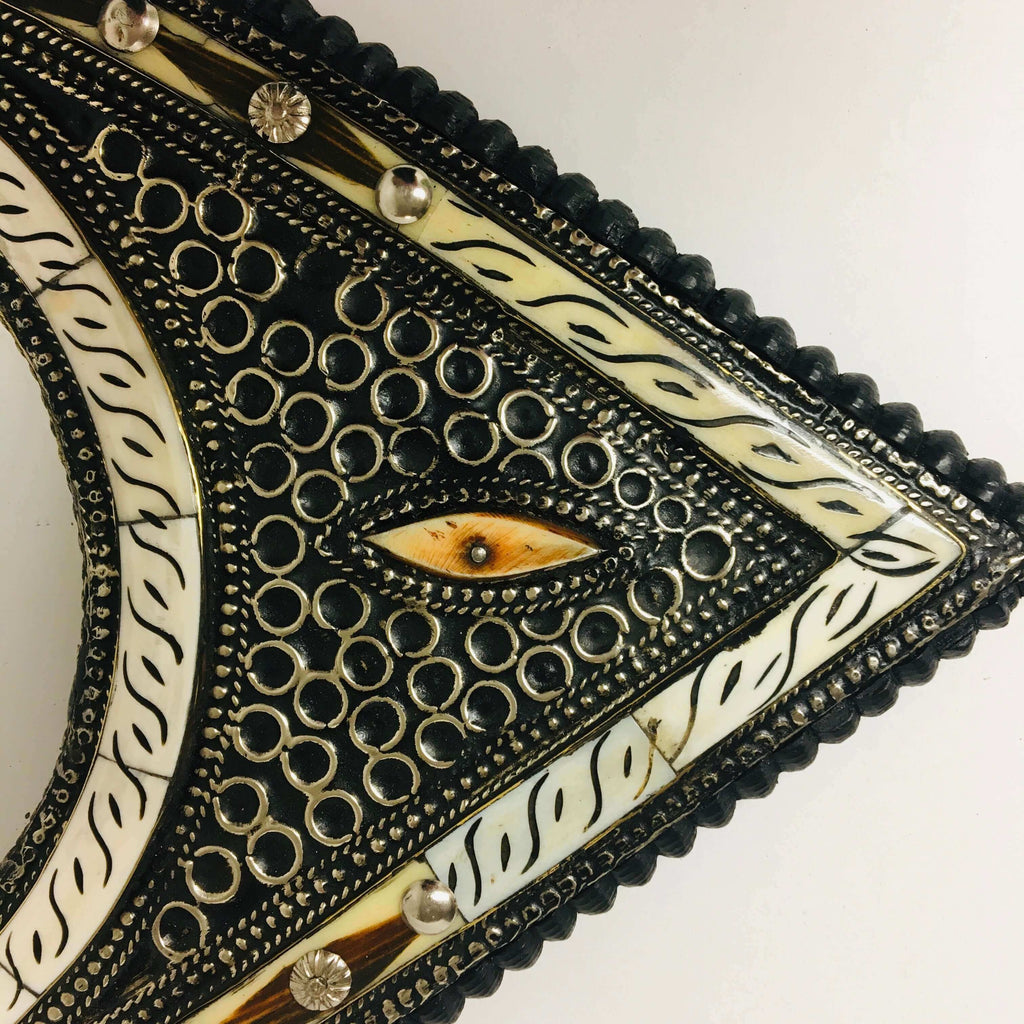 Protective Eye Moroccan Camel Bone Mirror- Mashi Moosh