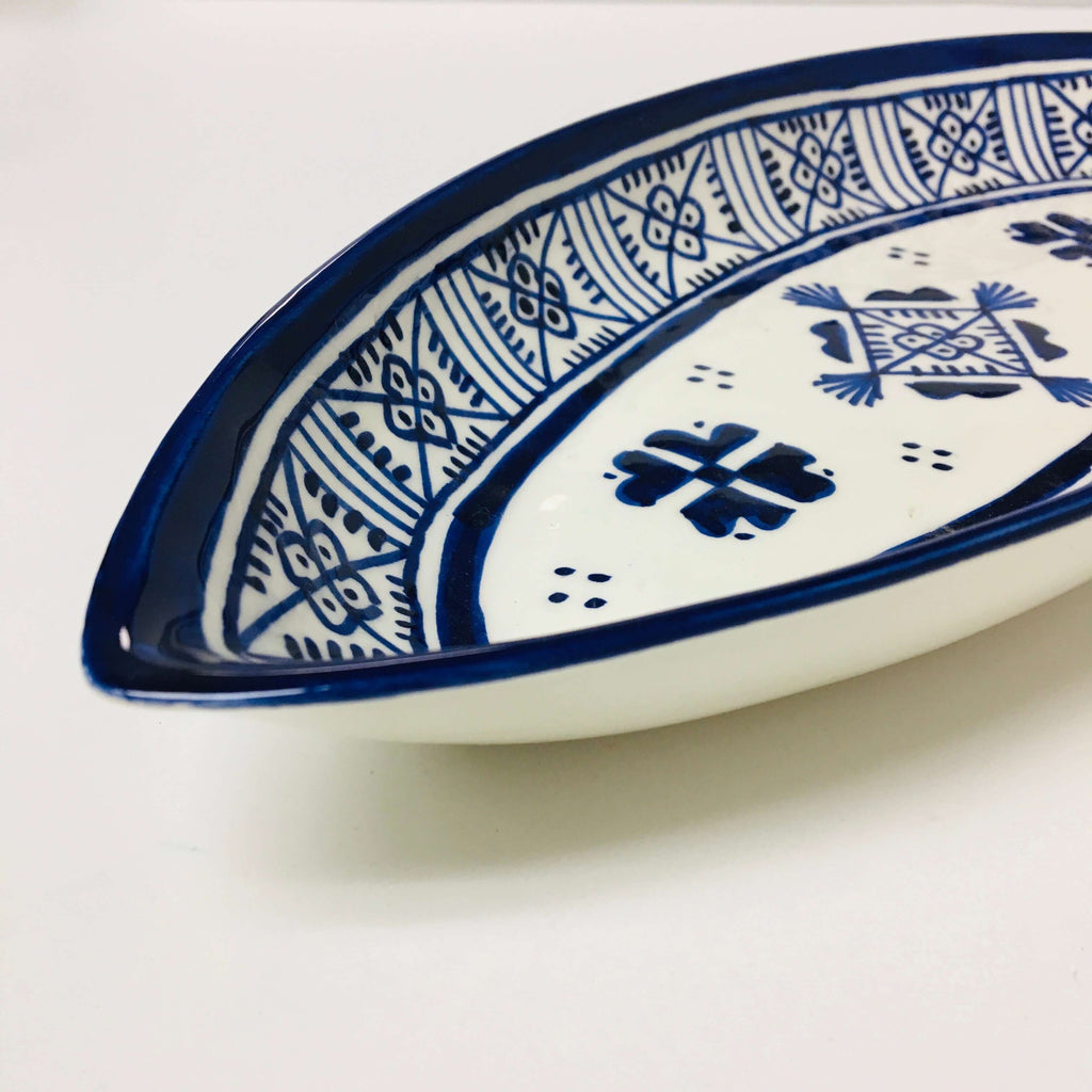 Fassi Oblong Serving Dish - Blue - Mashi Moosh
