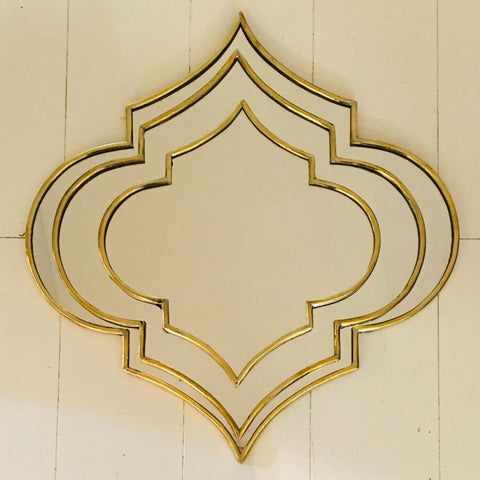 Moroccan Exotic Mirror (Brass) Mirror - Mashi Moosh