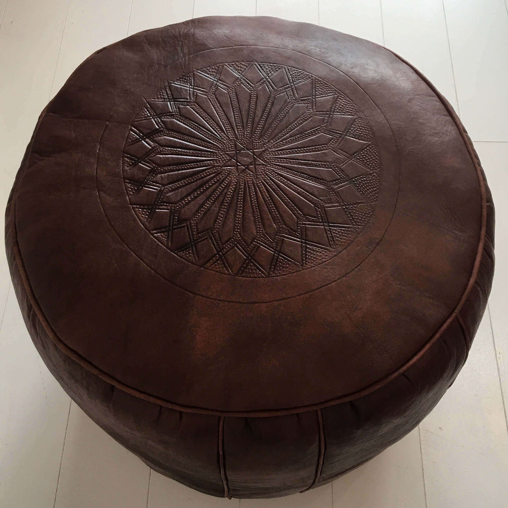 Embossed Pouffe - Chocolate Pouffe - Mashi Moosh