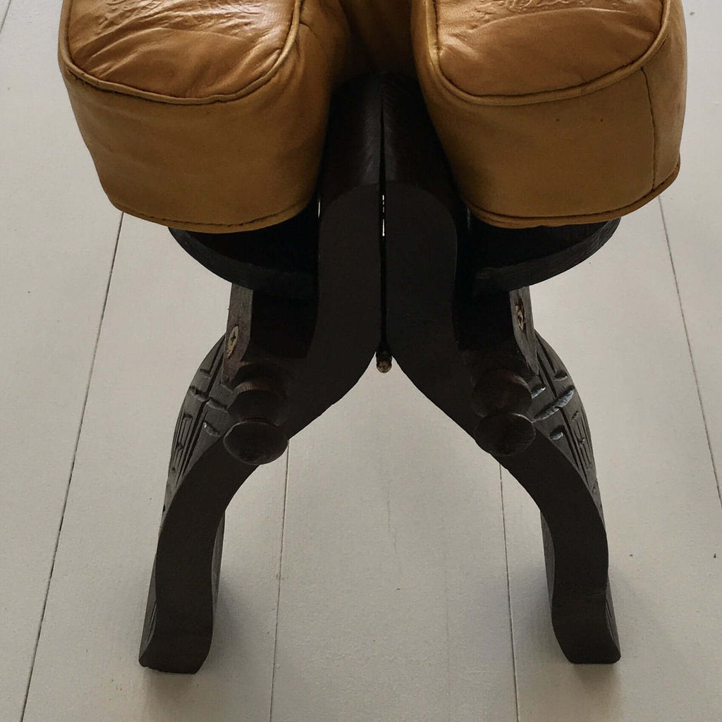 Stool - Camel Saddle (Saffron) Stool - Mashi Moosh
