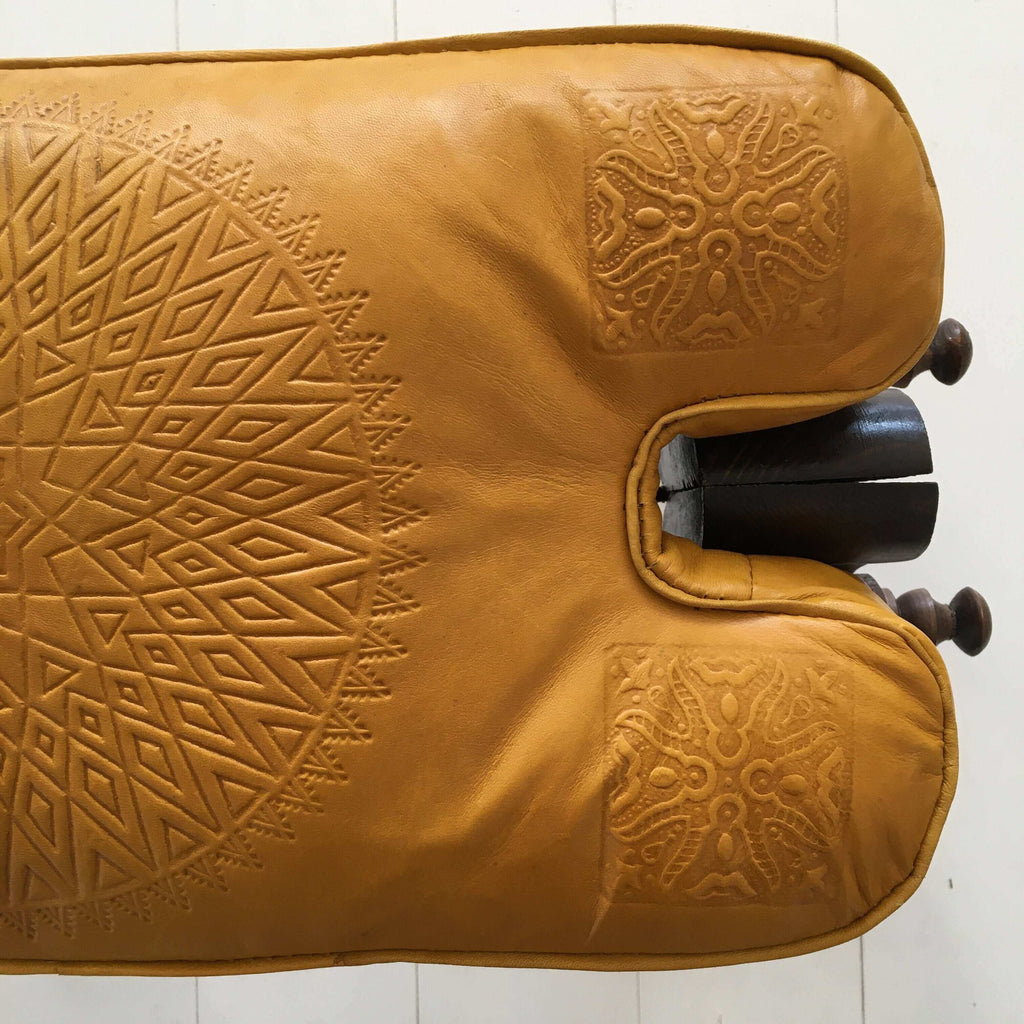 Stool - Camel Saddle (Saffron) Stool - Mashi Moosh