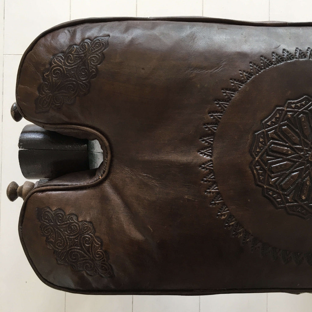 Stool - Camel Saddle (Chocolate) Stool - Mashi Moosh