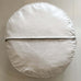Embroidered Pouffe - White Pouffe - Mashi Moosh