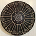 Extra Intricate Embroidered Pouffe - Espresso