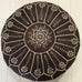 Moroccan Pouffe - Intricate Embroidered Pouffe - Espresso