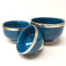 Silver Rimmed Bowl - Petrol Blue Bowl - Mashi Moosh