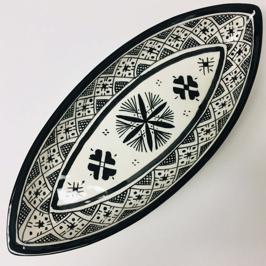 Fassi Oblong Serving Dish - Black - Mashi Moosh