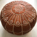 Extra Intricate Embroidered Pouffe - Desert Sand Pouffe - Mashi Moosh
